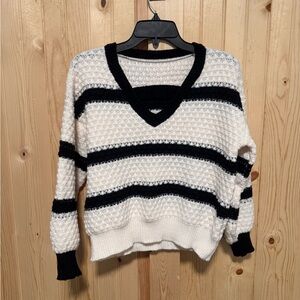 SHEIN Monochrome V-Neck Sweater